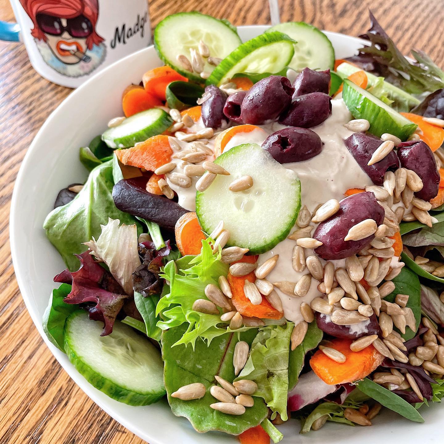 Tahini Lemon Dressing Green Salad