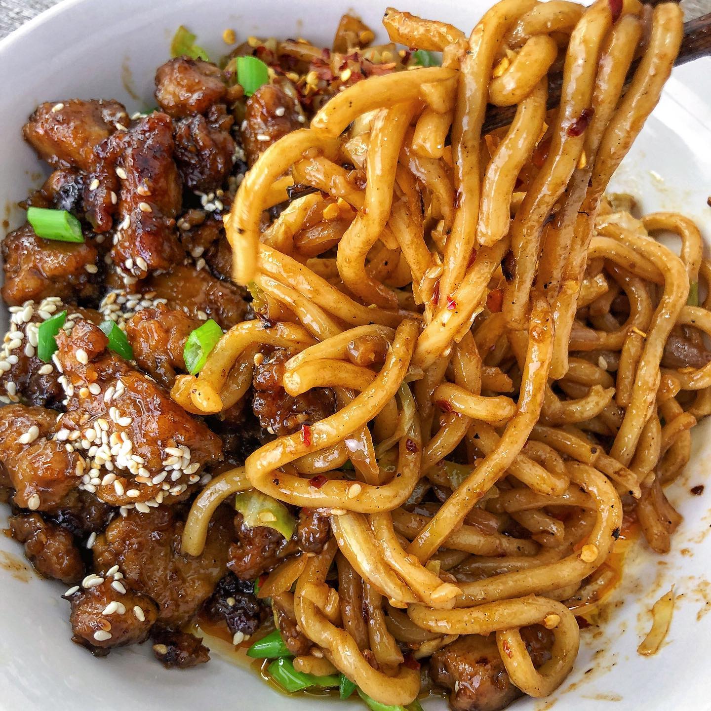 Vegan Mongolian Beef Stir Fry with Udon