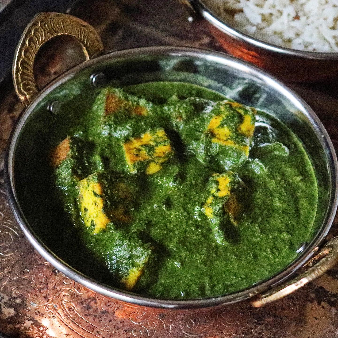 Vegan Tofu Palak Paneer