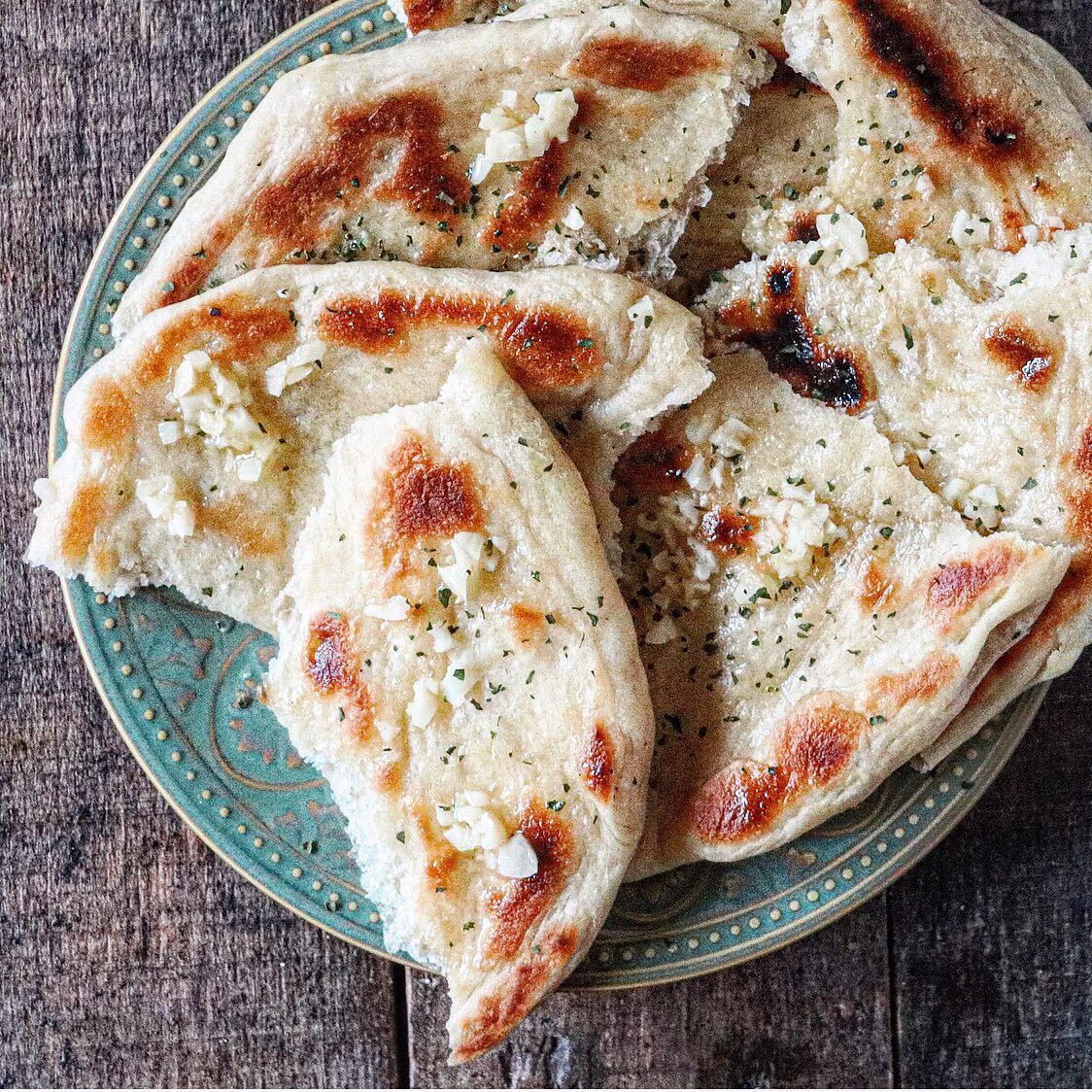 Vegan Garlic Naan Bread