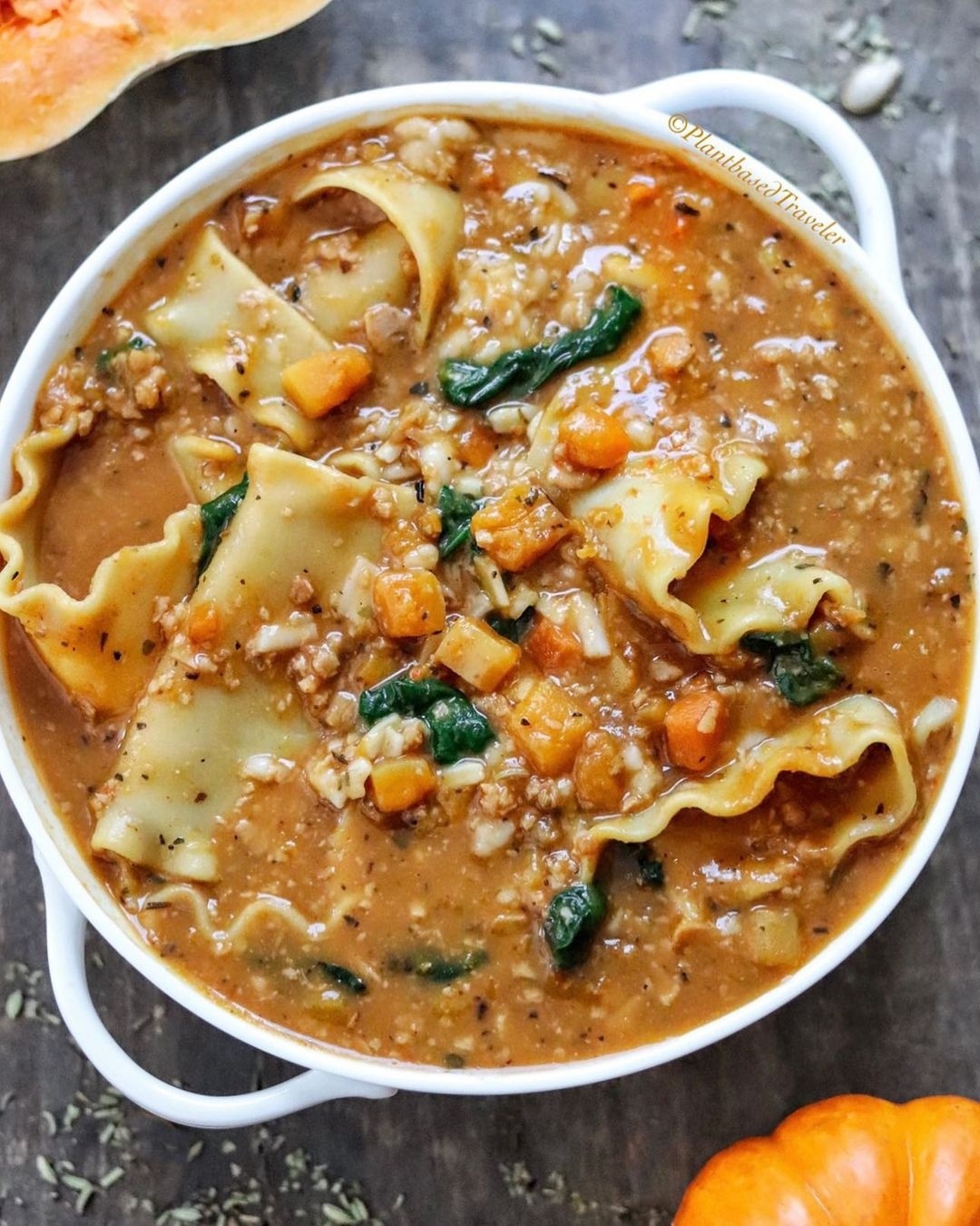 Butternut Squash Lasagna Soup