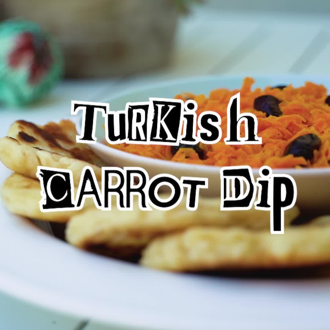 Turkish Carrot Dip with Pan-Fried Flat Bread