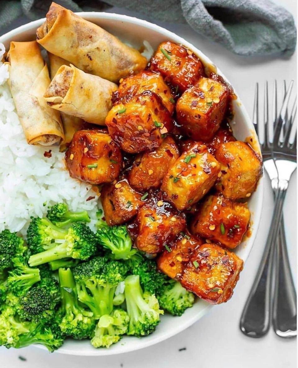 Spicy Baked Firecracker Tofu