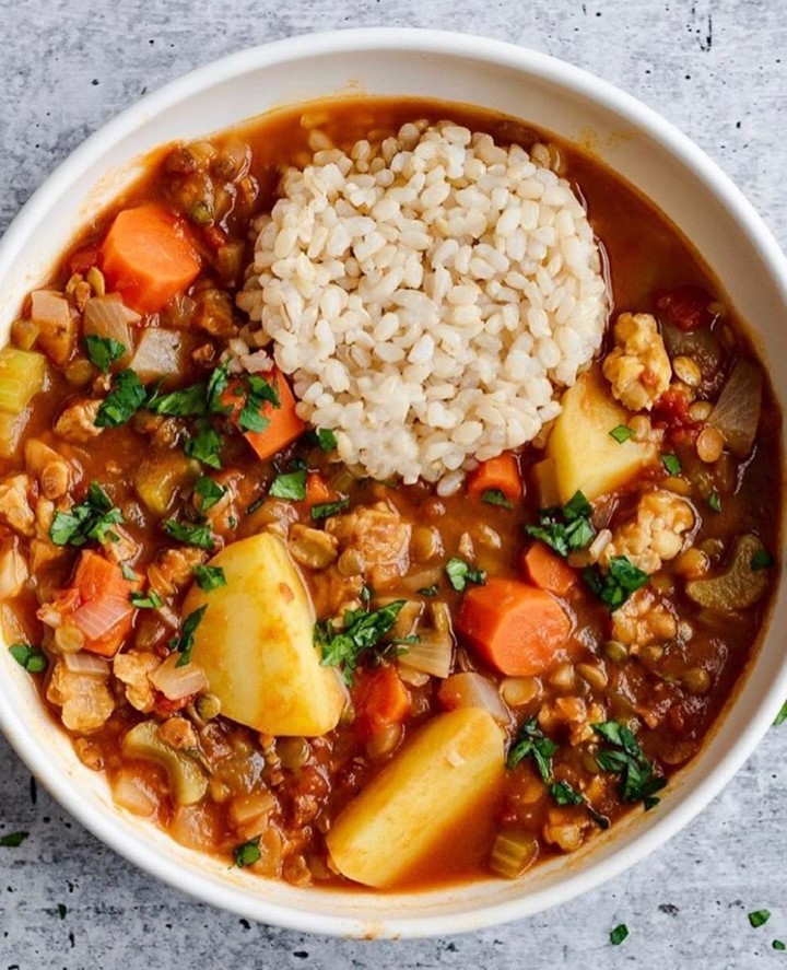 Hearty Tempeh and Lentil Stew