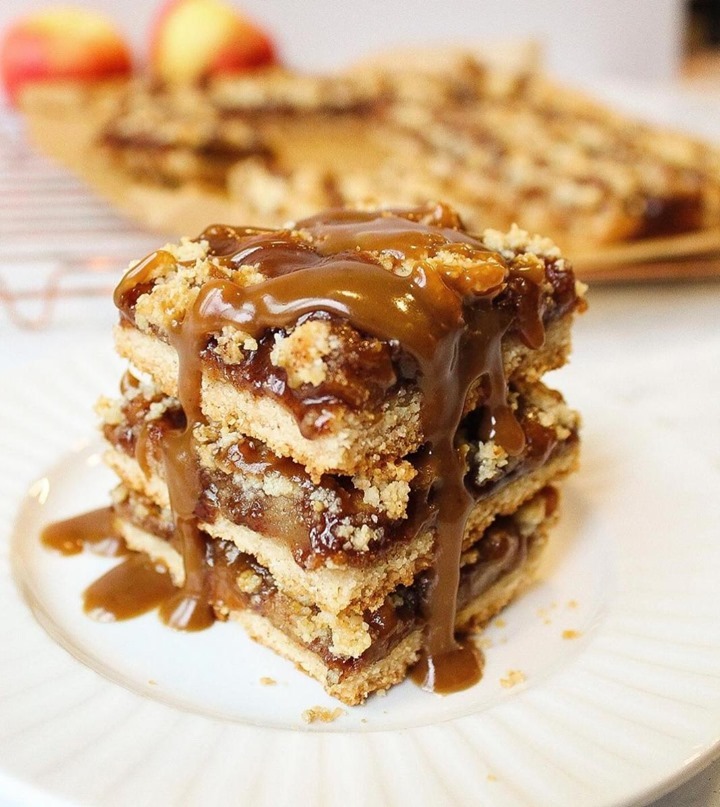 Vegan Gluten-Free Caramel Apple Pie Bars