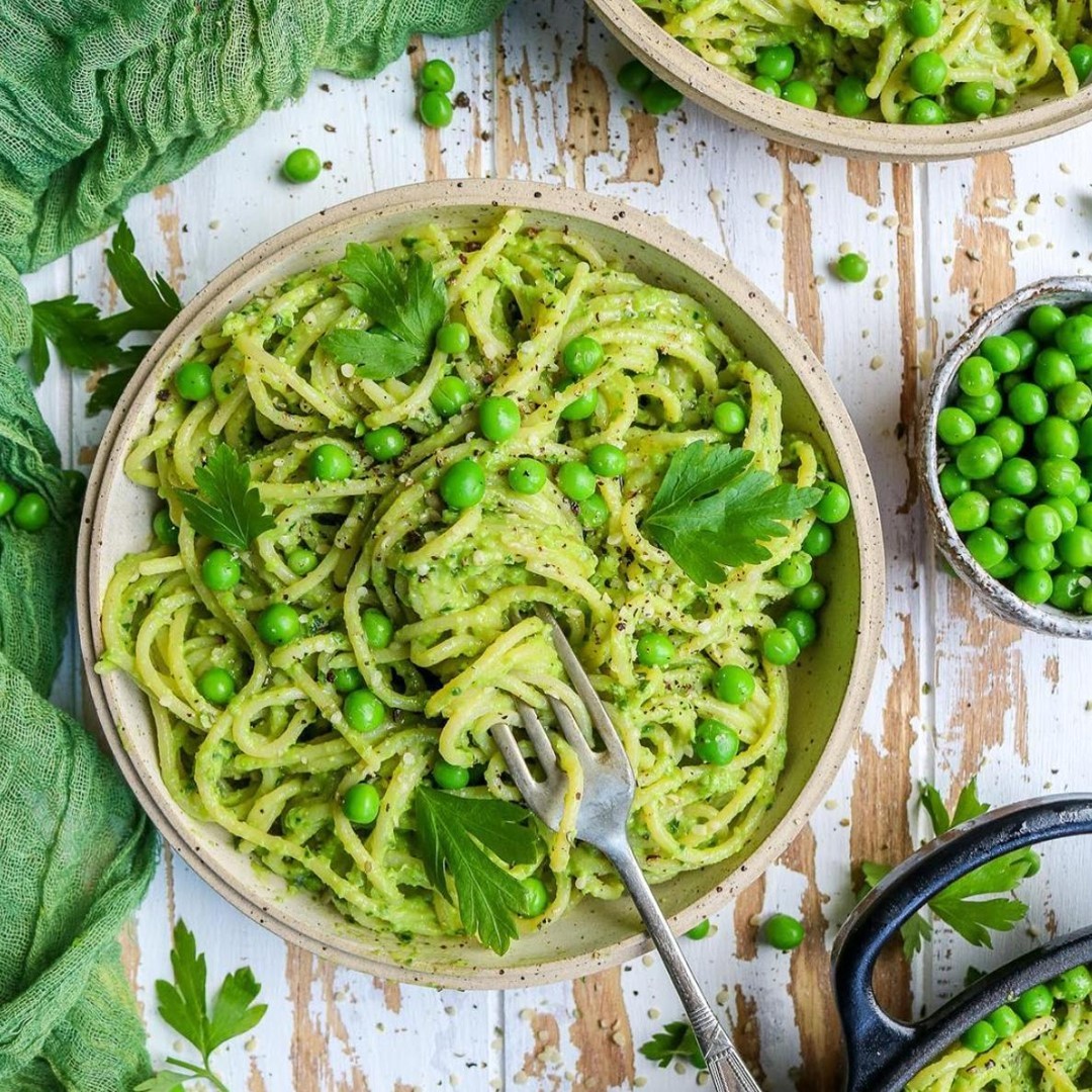 Pea and Avocado Pasta Bowl