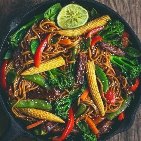 Veggie Stir Fry with Garlic and Lime Sauce