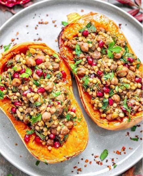 Vegan Stuffed Butternut Squash