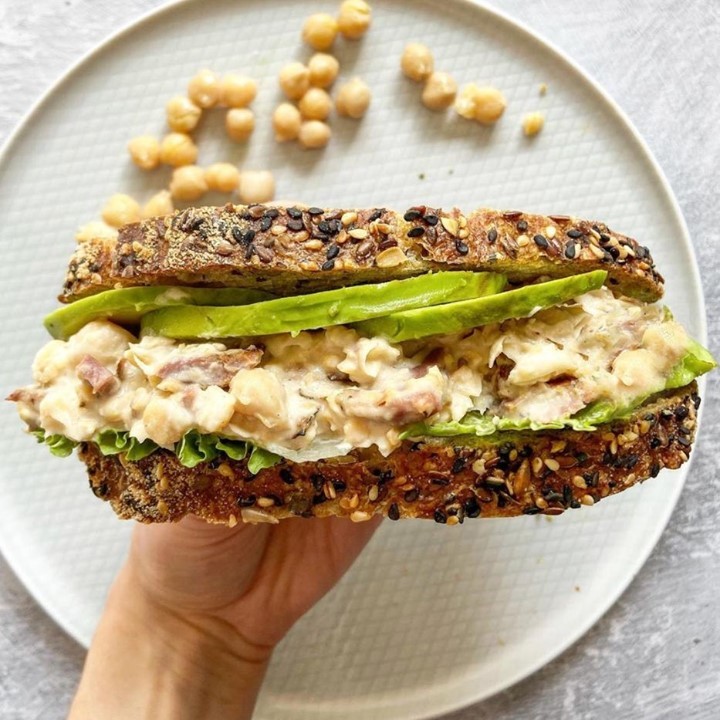 Vegan Chickpea Bacon Avocado Sandwich
