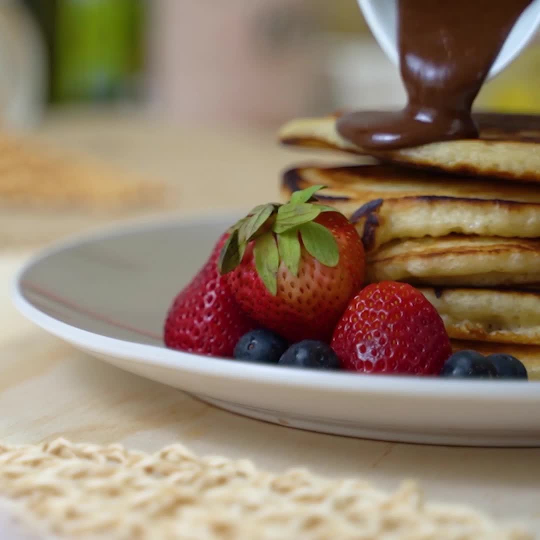 Chocolate Pancakes with Chocolate Sauce