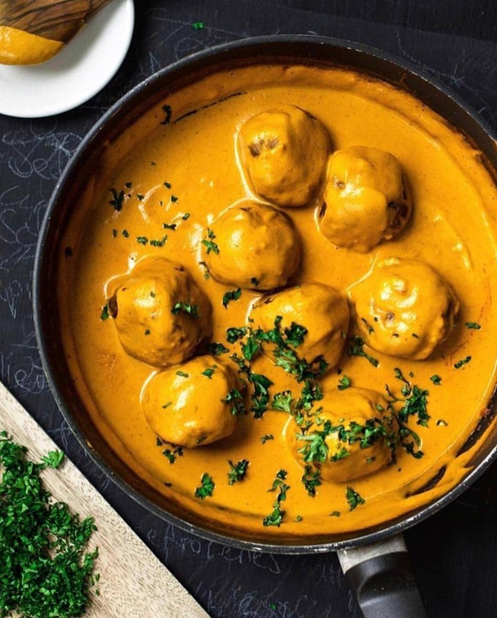 Tofu Meatballs in Turmeric Sauce