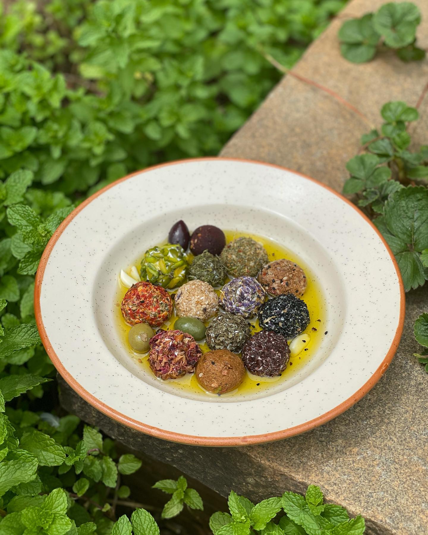 Marinated Labneh Cheese Balls