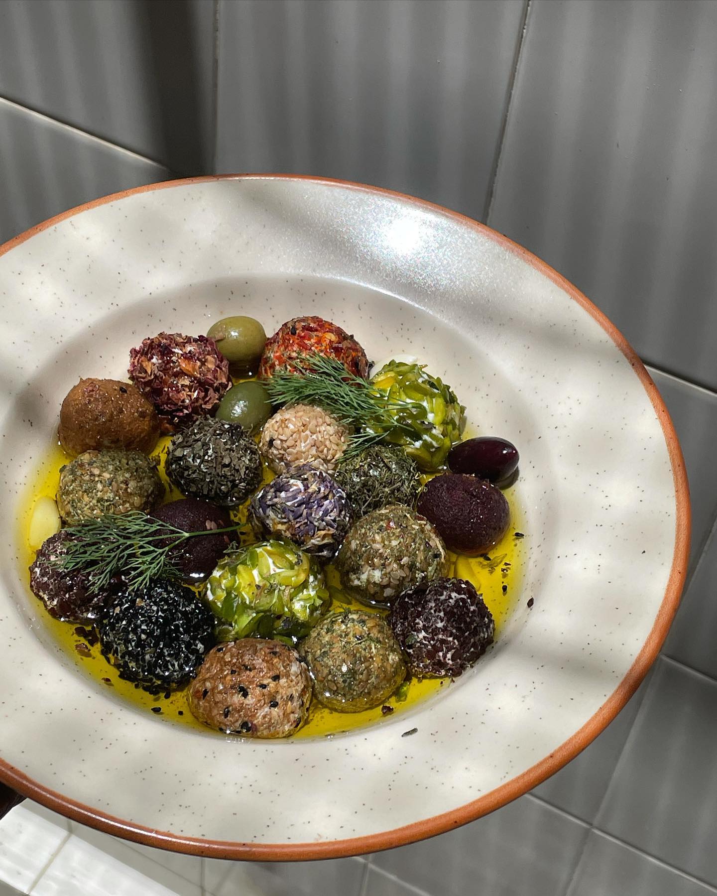 Marinated Labneh Cheese Balls