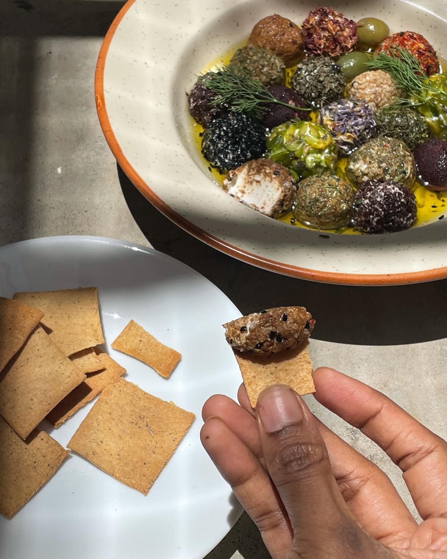 Marinated Labneh Cheese Balls
