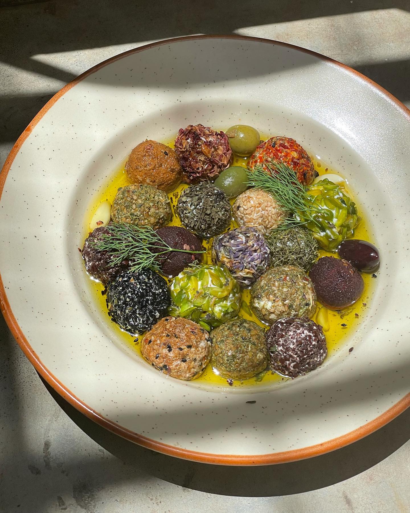 Marinated Labneh Cheese Balls
