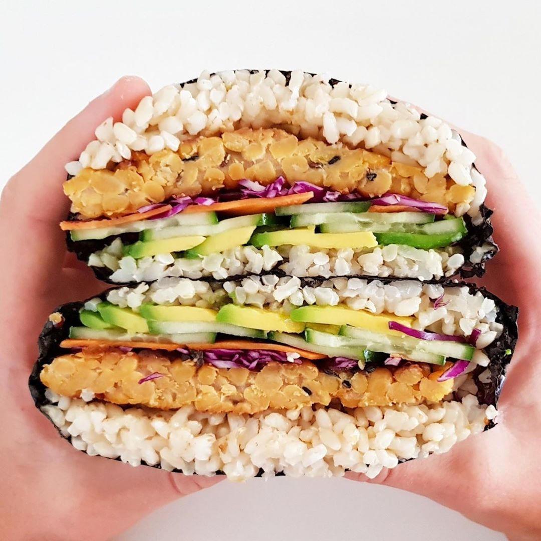 Tempeh Sushi Sandwich with Brown Rice