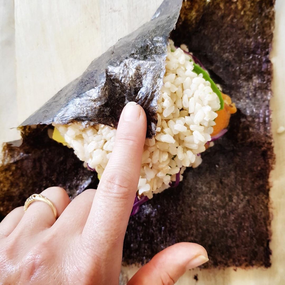 Tempeh Sushi Sandwich with Brown Rice