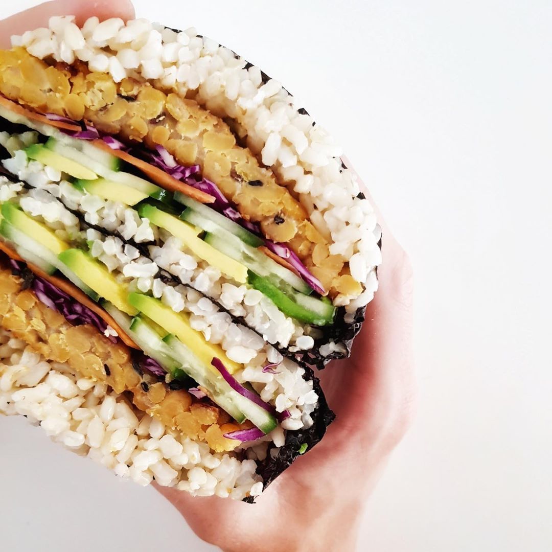 Tempeh Sushi Sandwich with Brown Rice