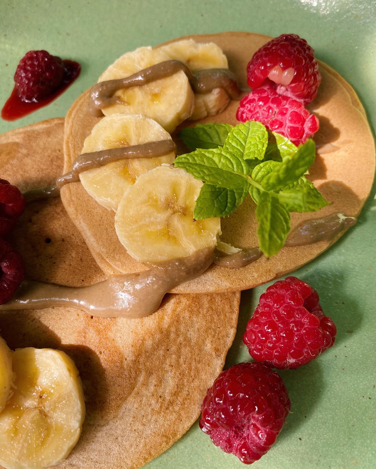 Fluffy Buckwheat Pancakes with Tahini