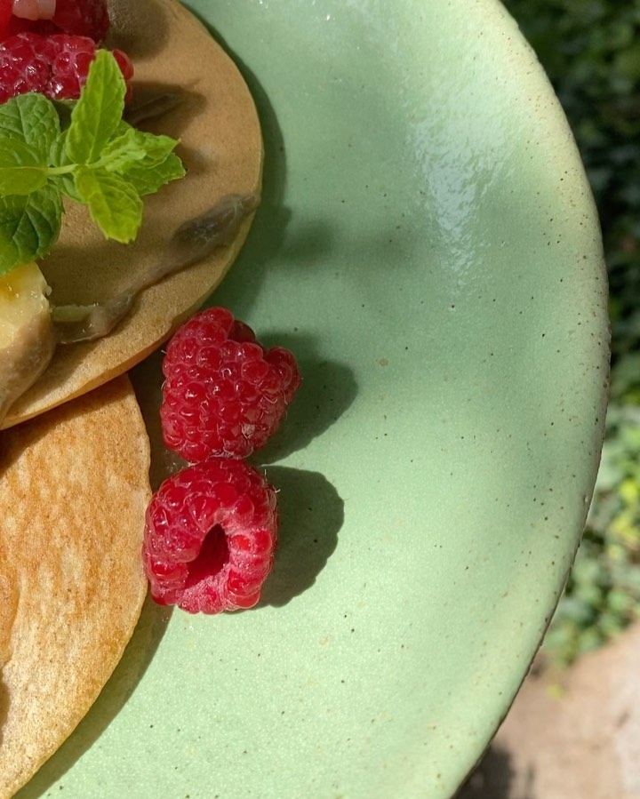 Fluffy Buckwheat Pancakes with Tahini