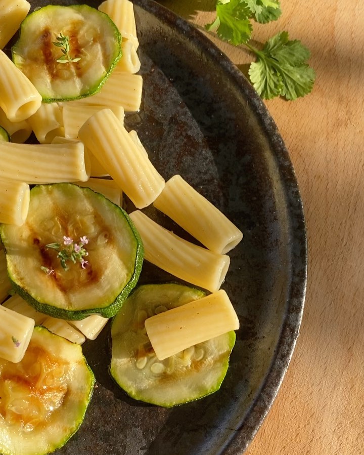 Quinoa Rigatoni with Grilled Zucchini and Herbs