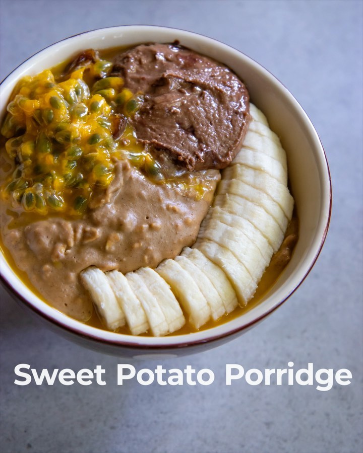 Homemade Creamy Sweet Potato Porridge with Oats