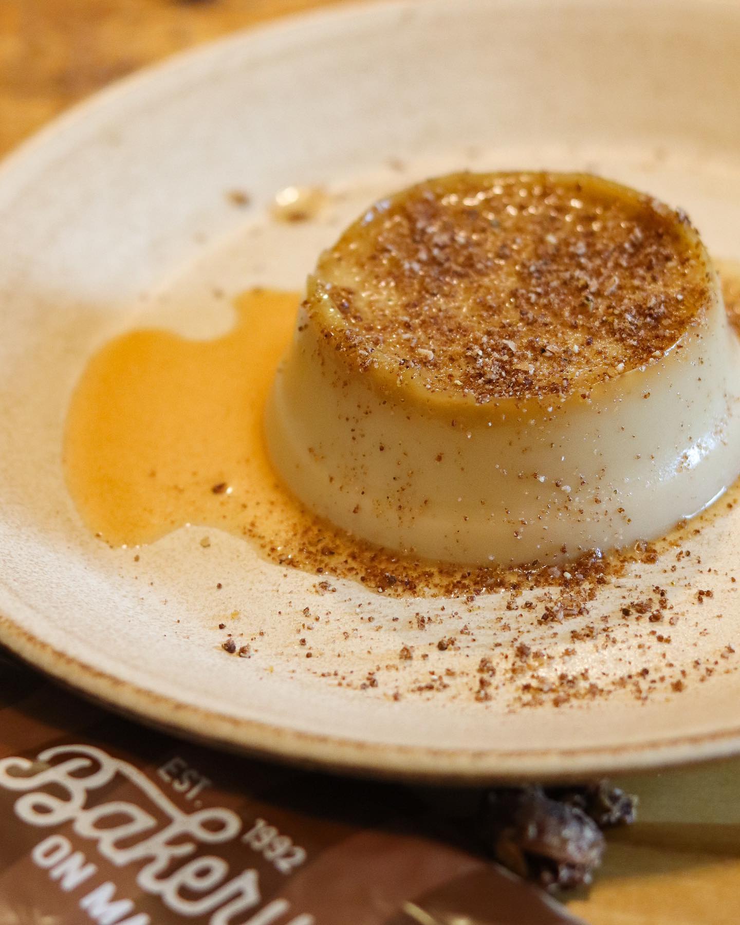 Vegan Chocolate Flan with Dark Chocolate Sea Salt Granola