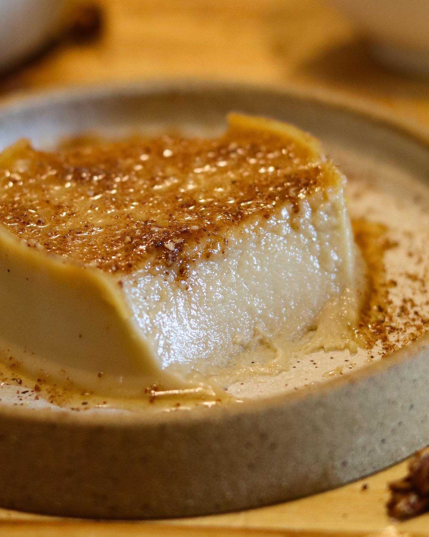 Vegan Chocolate Flan with Dark Chocolate Sea Salt Granola