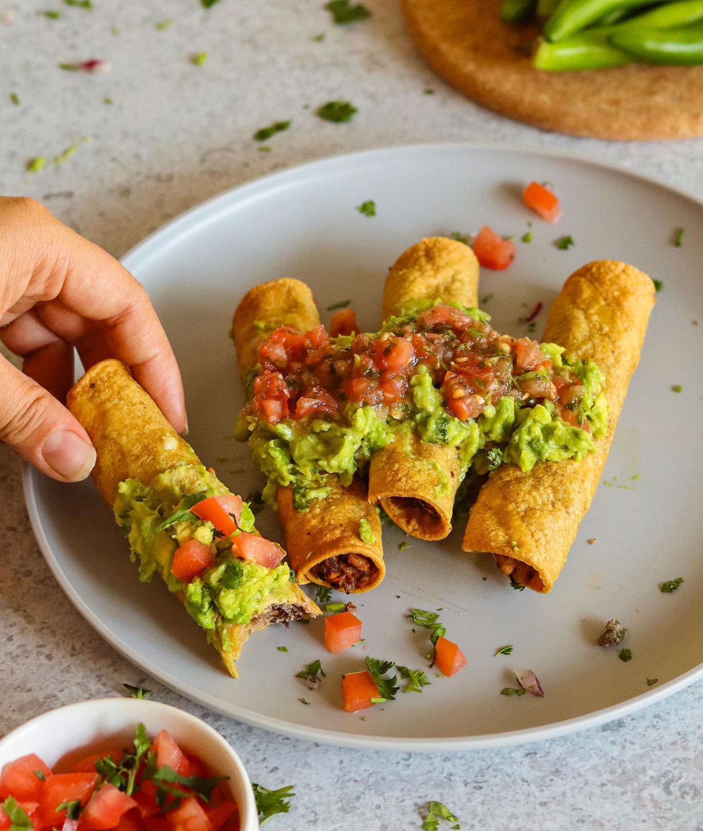 Easy Crispy Black Bean Flautas