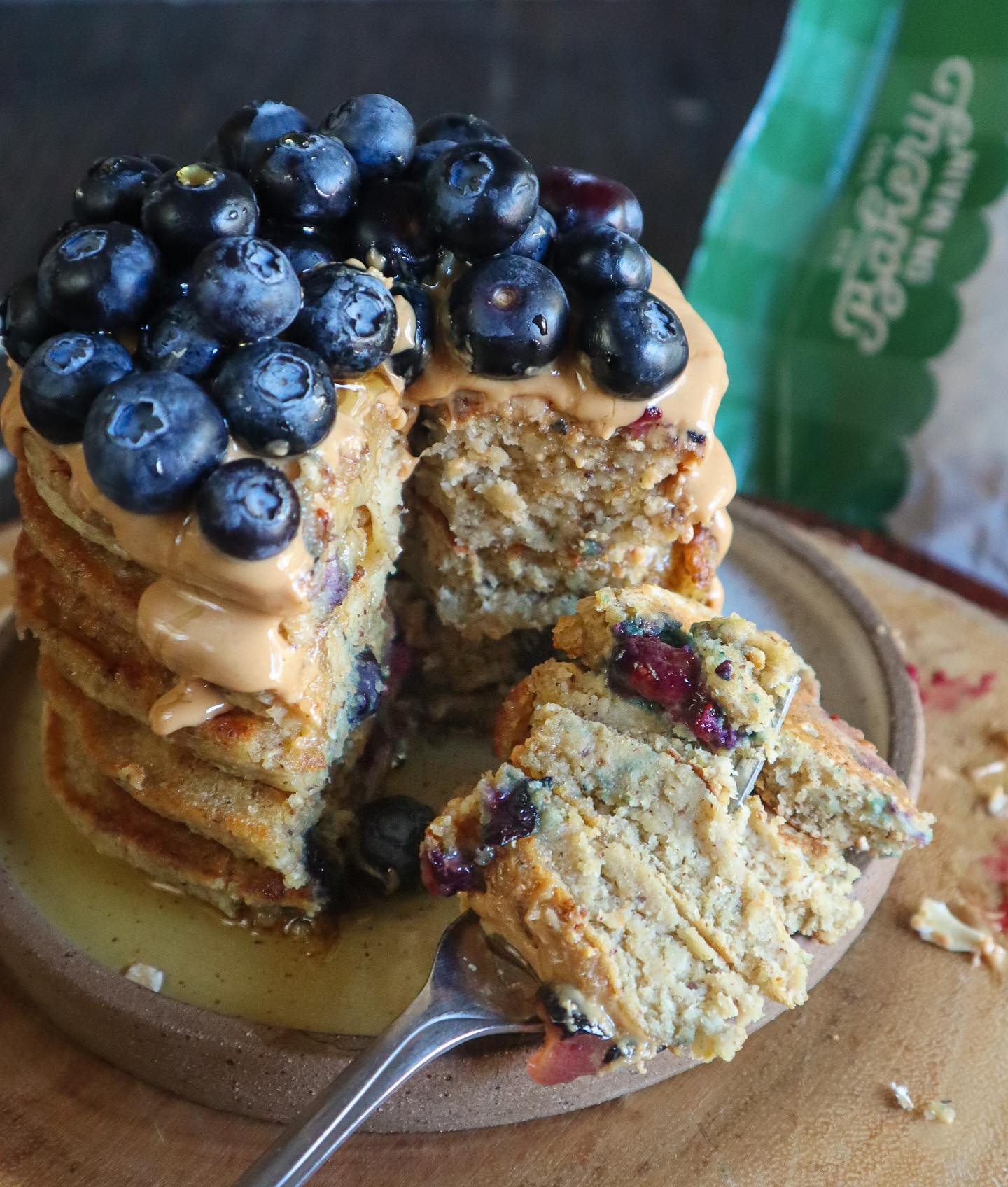Fluffy Gluten-Free Vegan Blueberry Pancakes
