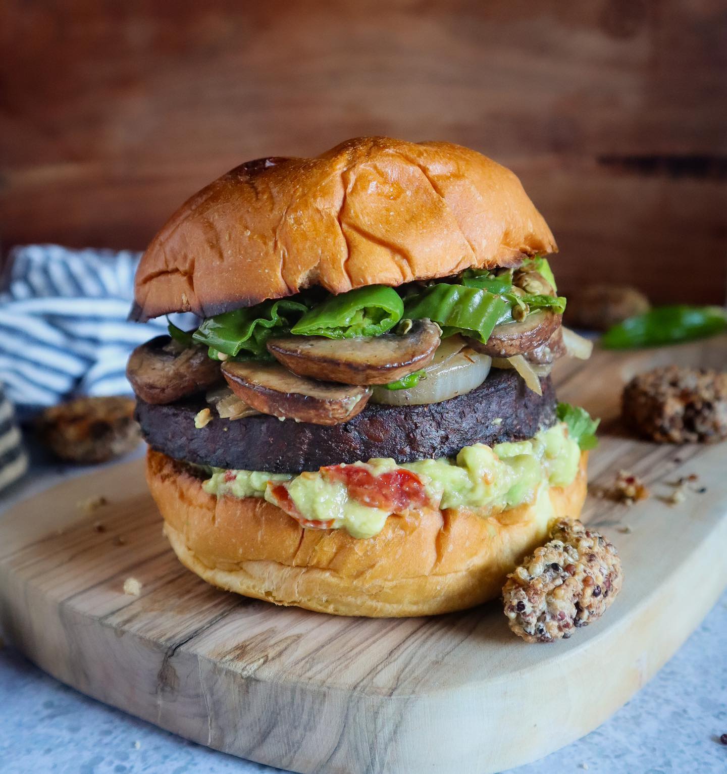 Chipotle Black Bean Veggie Burger Assembly