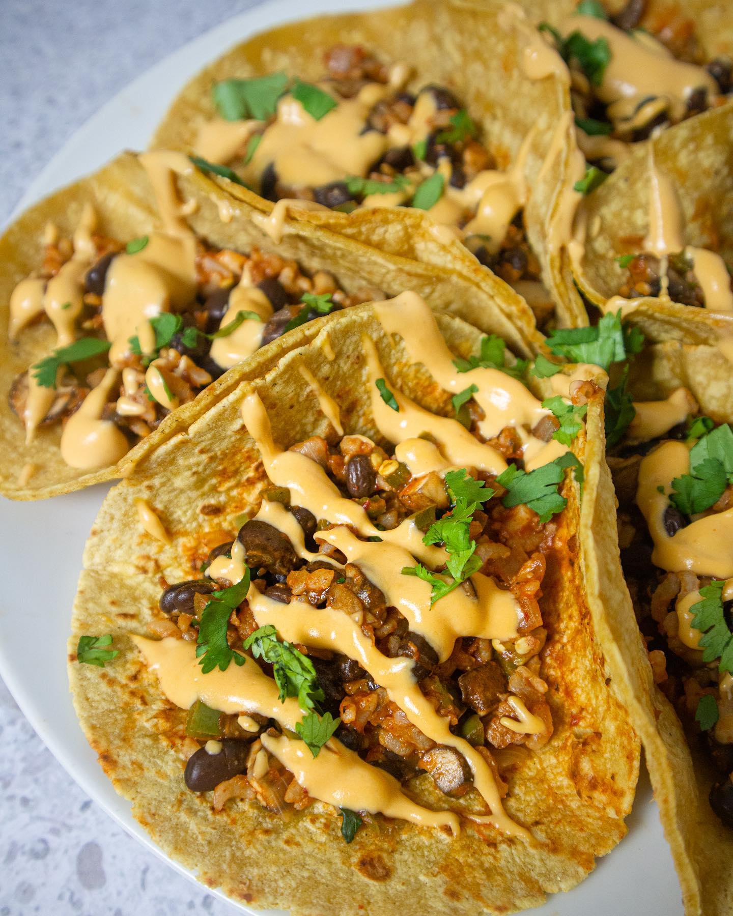 Vegan Tacos with Mushroom and Chipotle Sauce