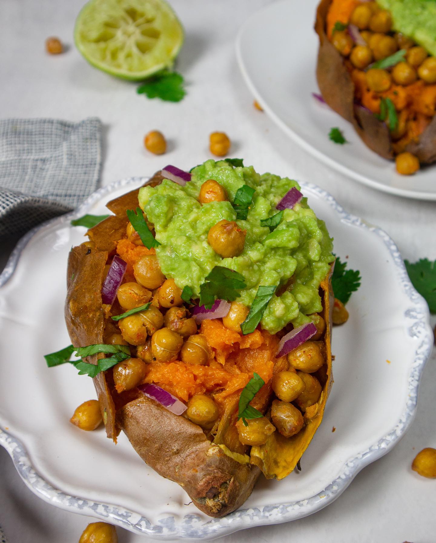 Flavorful Stuffed Baked Sweet Potatoes with Creamy Chipotle Sauce