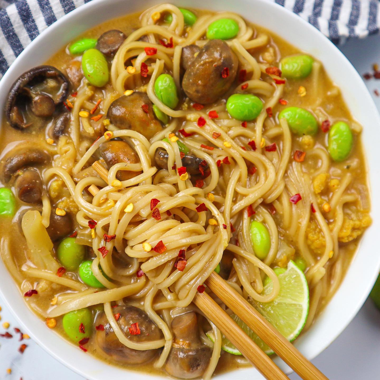 Peanut Curry Ramen Bowl