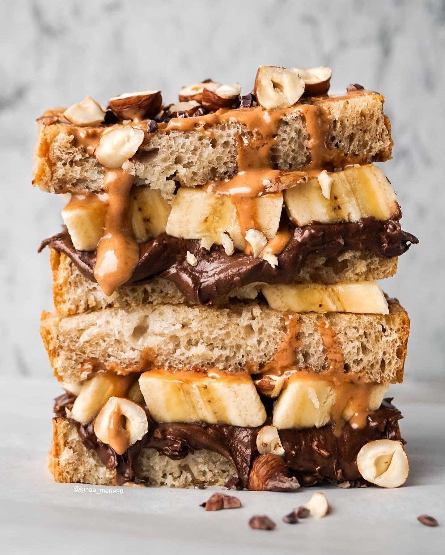 Dreamy Hazelnut Banana Sandwich