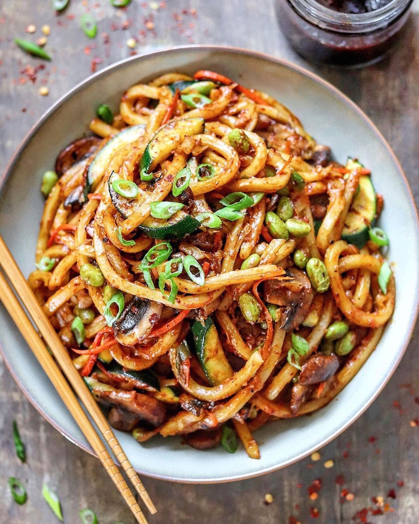 Spicy Udon Noodle Stir Fry