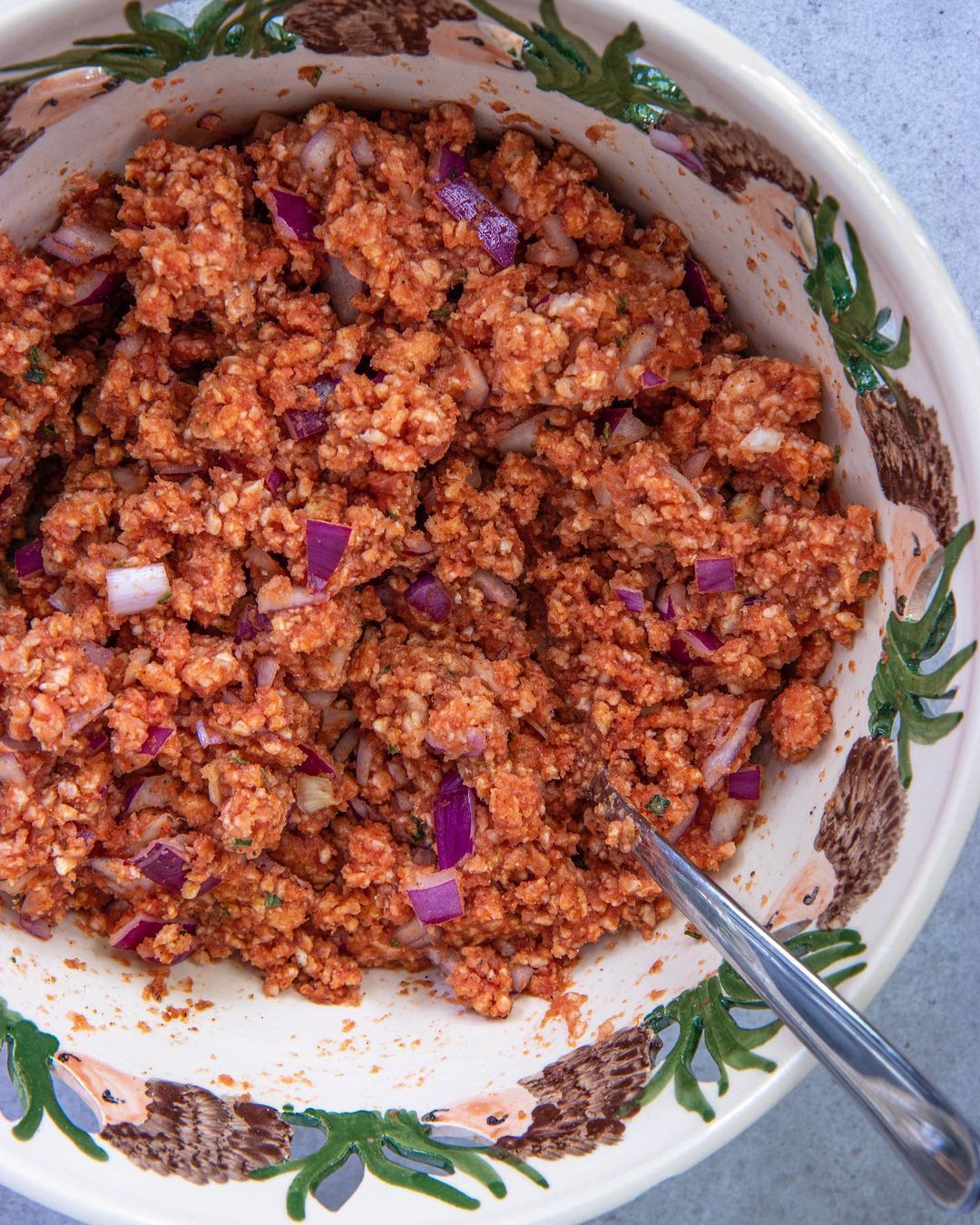 Vegan Mett Spread with Brown Rice Cakes