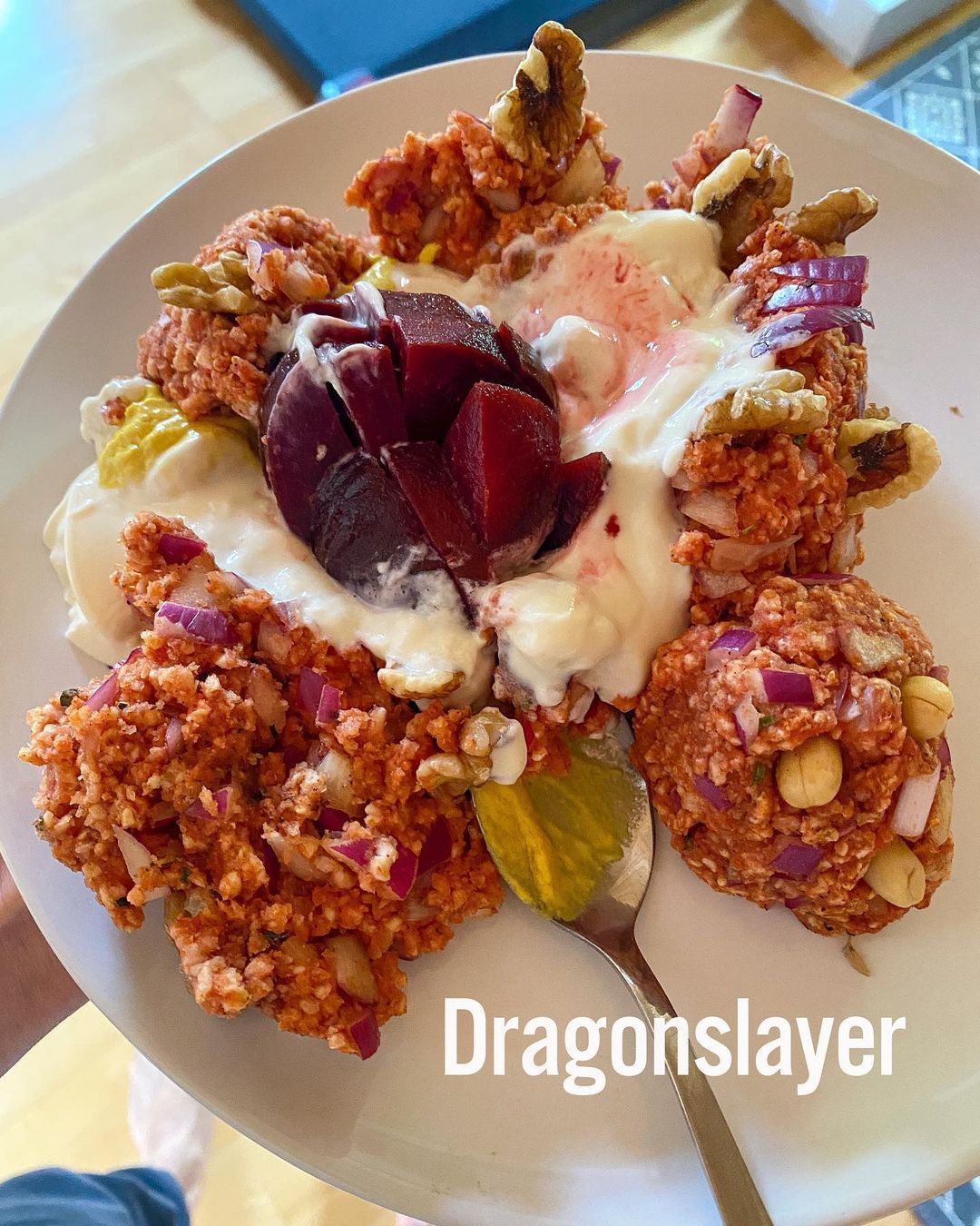 Vegan Mett Spread with Brown Rice Cakes