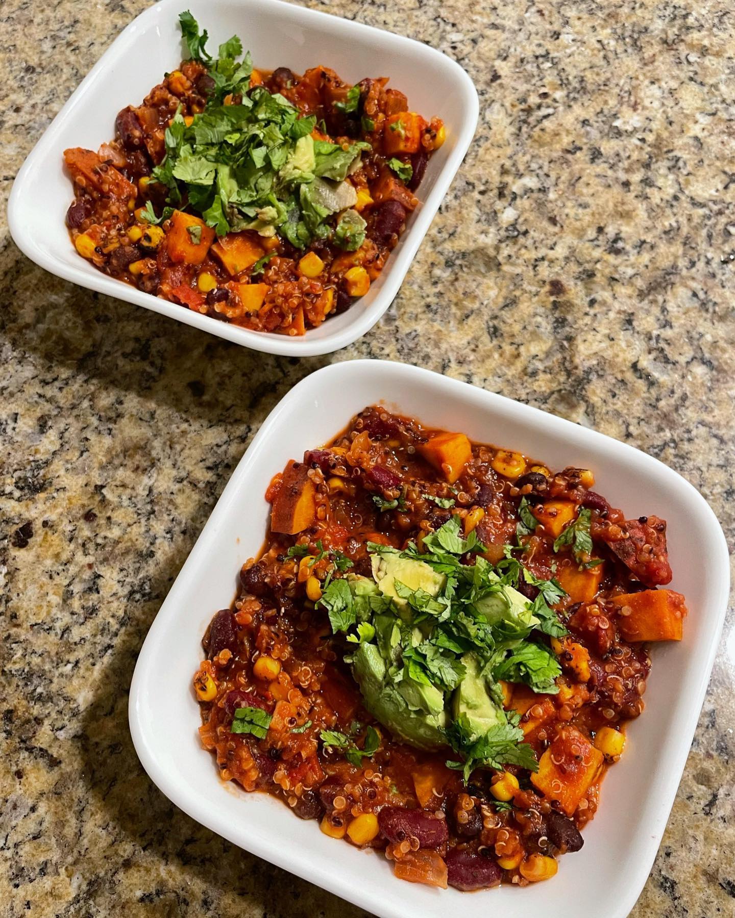 Vegan Bean, Quinoa & Sweet Potato Chili