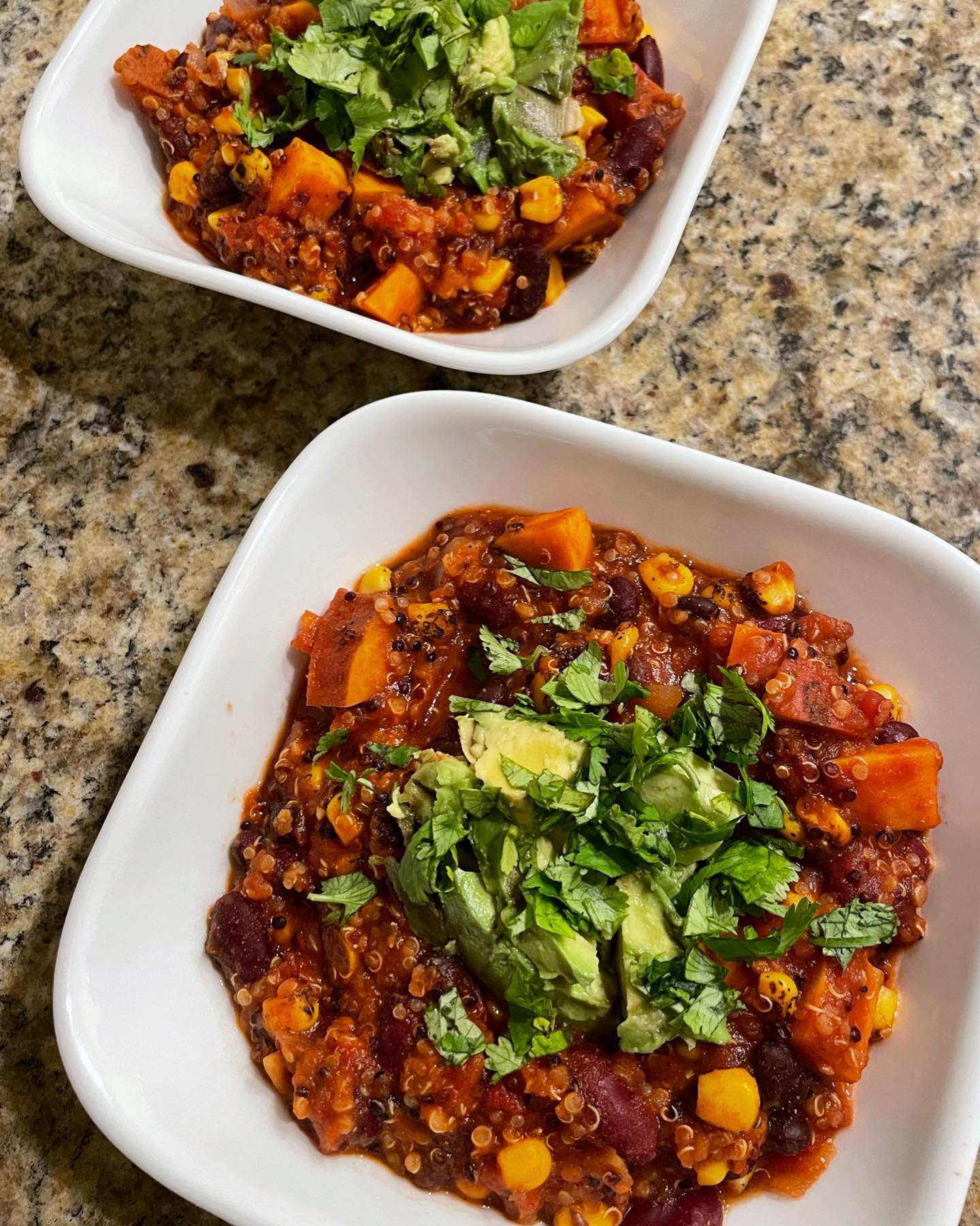 Vegan Bean, Quinoa & Sweet Potato Chili