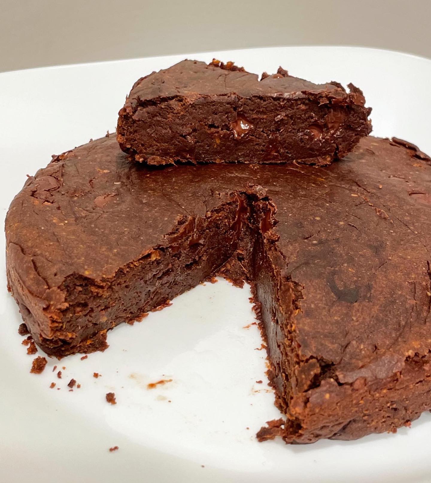 Healthified Sweet Potato Brownie Cake