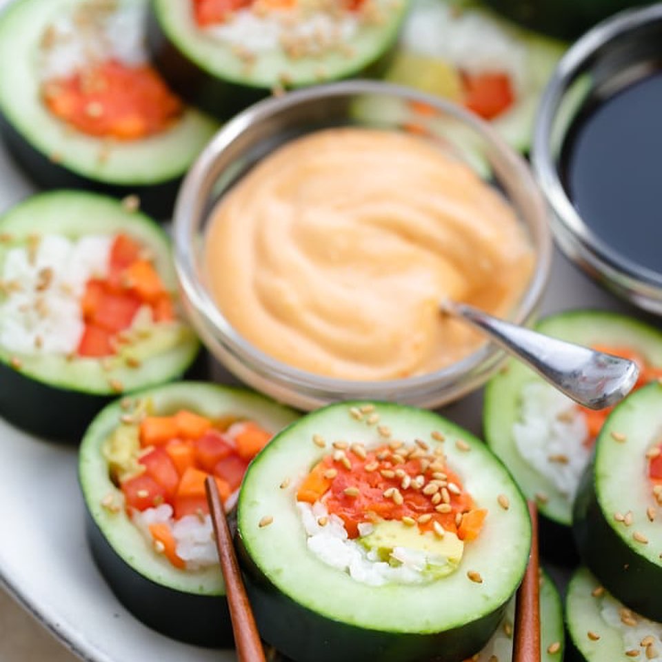 Vegan Cucumber Sushi Rolls