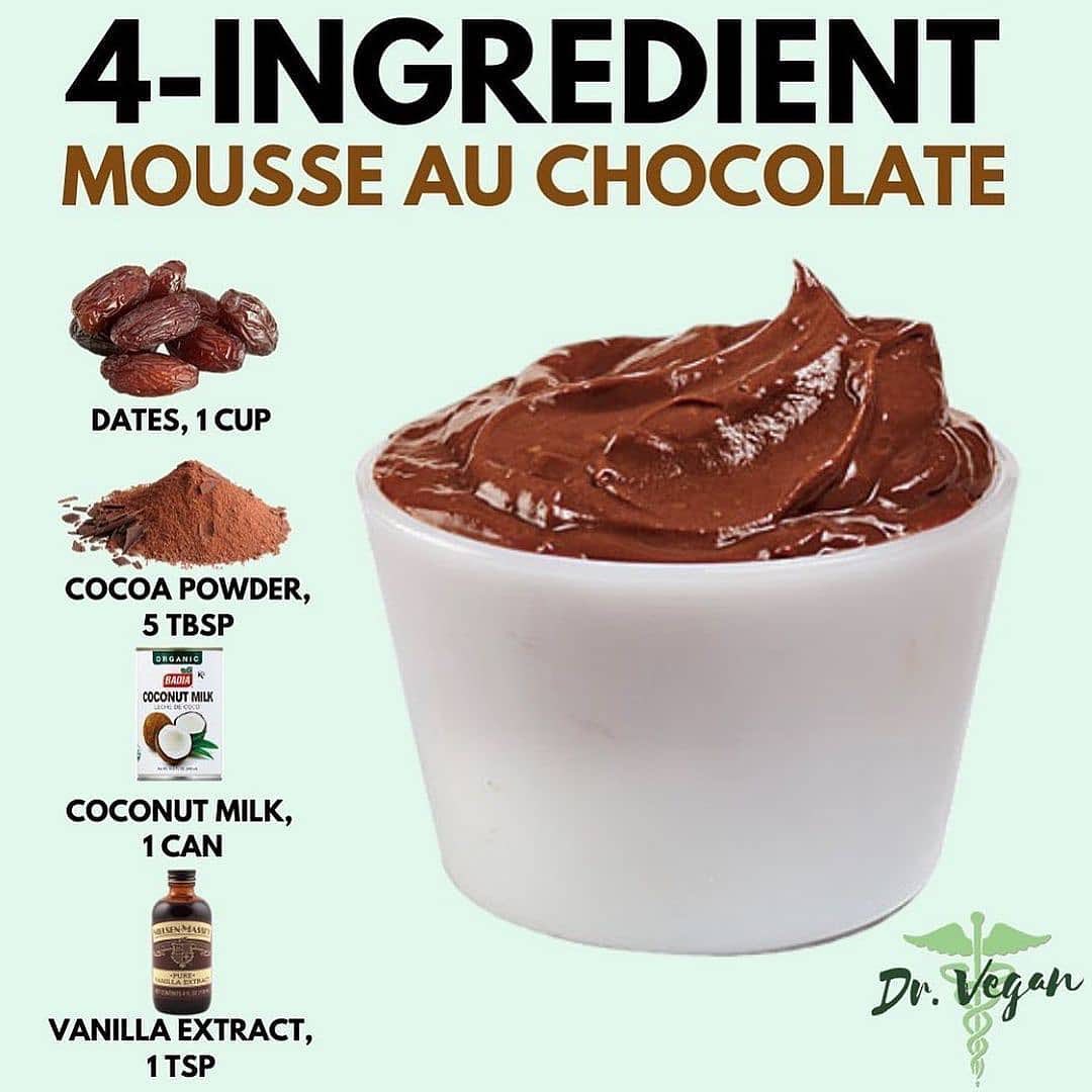 Vegan Chocolate Mousse with Four Ingredients