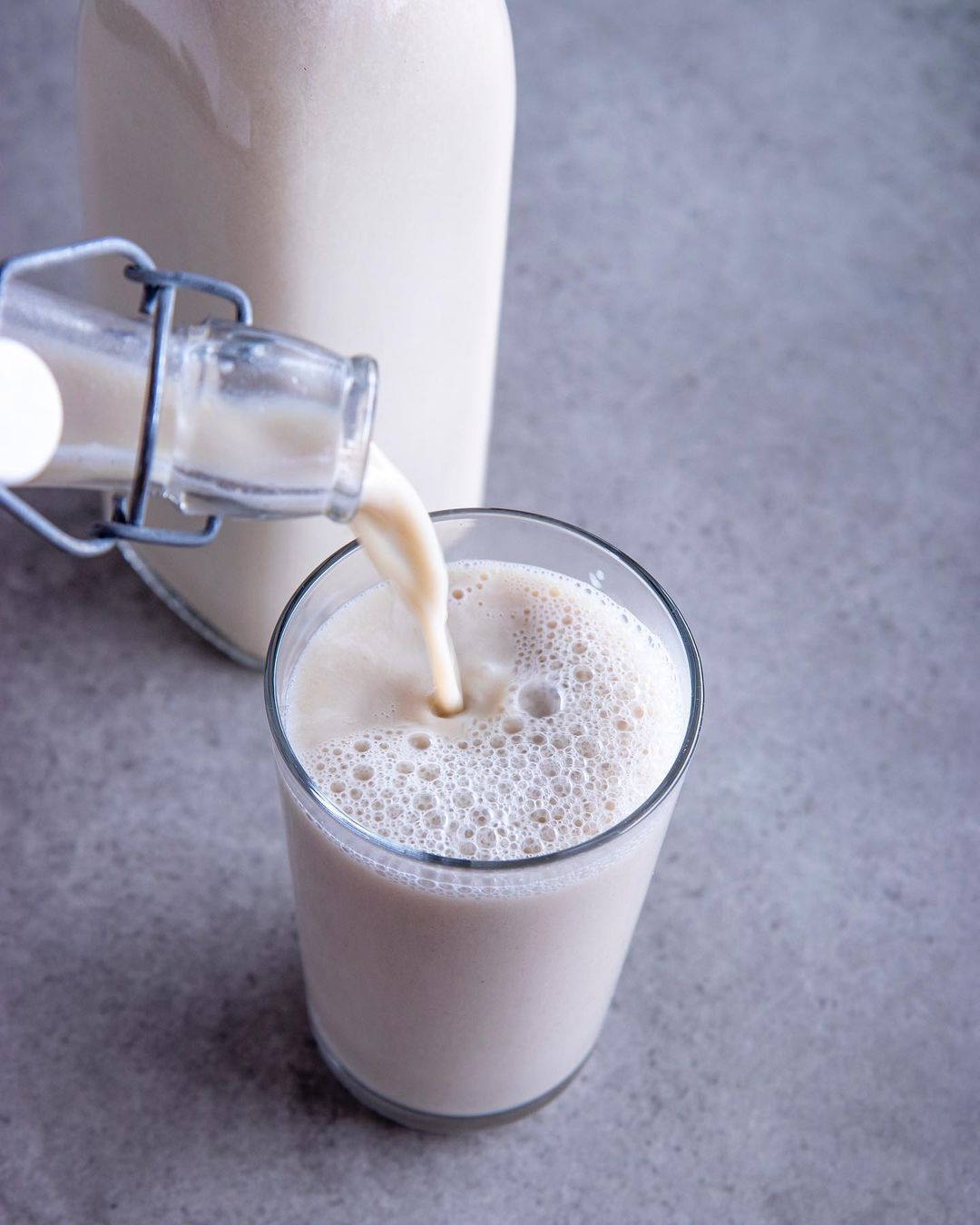 Homemade Tofu Plant Milk for Breakfast Use