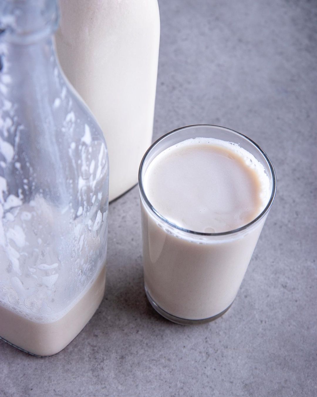 Homemade Tofu Plant Milk for Breakfast Use