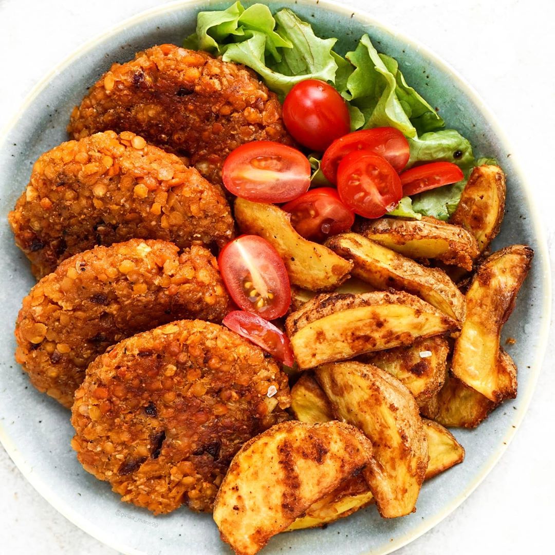 Homemade Crispy Vegan Lentil Patties