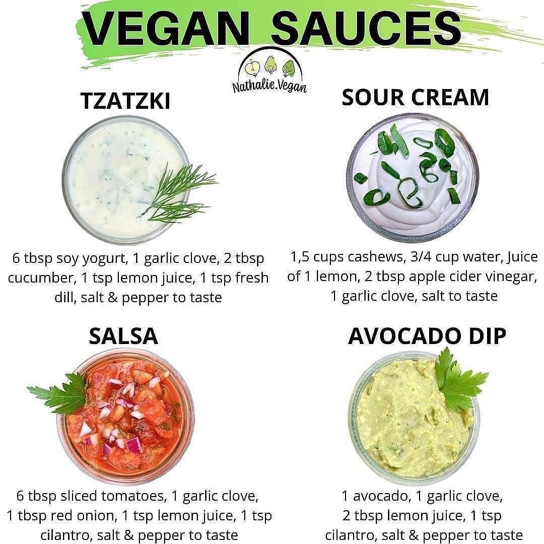 Four Vegan Sauces and Dips