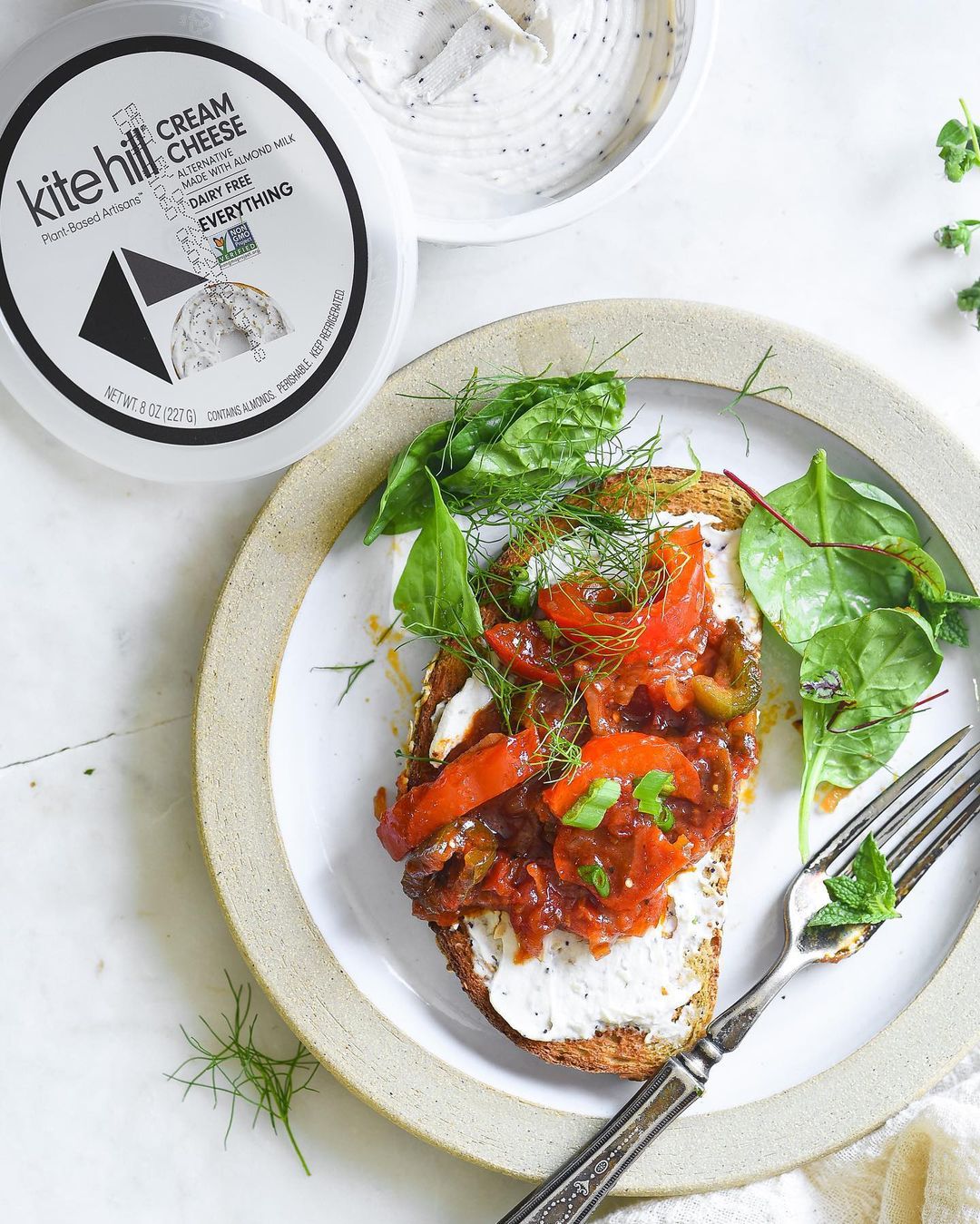 Piperade and Cream Cheese Toast