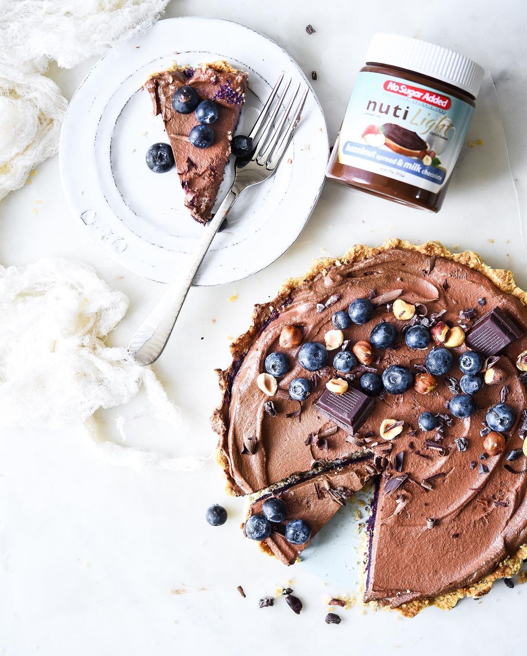 Sugar-Free Blueberry Hazelnut Tart