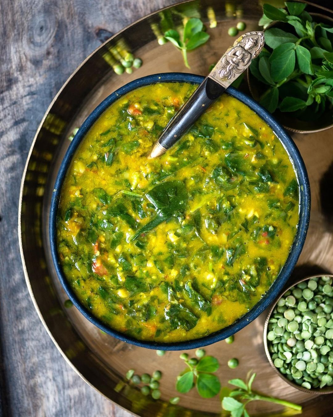 Indian Dal with Split Green Peas and Fenugreek